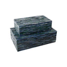 Currey and Company 1200-1121 Perseus Box Set of 2 in Green/Blue