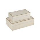 Currey and Company 1200-1123 Orin Box Set of 2 in Ivory/Brushed Brass