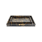 Currey and Company 1200-1130 Thrace Tray Set of 2 in Black/Yellow