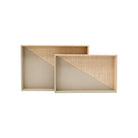 Currey and Company 1200-1142 Evren Tray Set of 2 in Gray/Natural