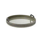 Currey and Company 1200-1146 Cuoio Round Tray in Green/Black