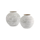 Currey and Company 1200-1158 Tussock Vase Set of 2 in White