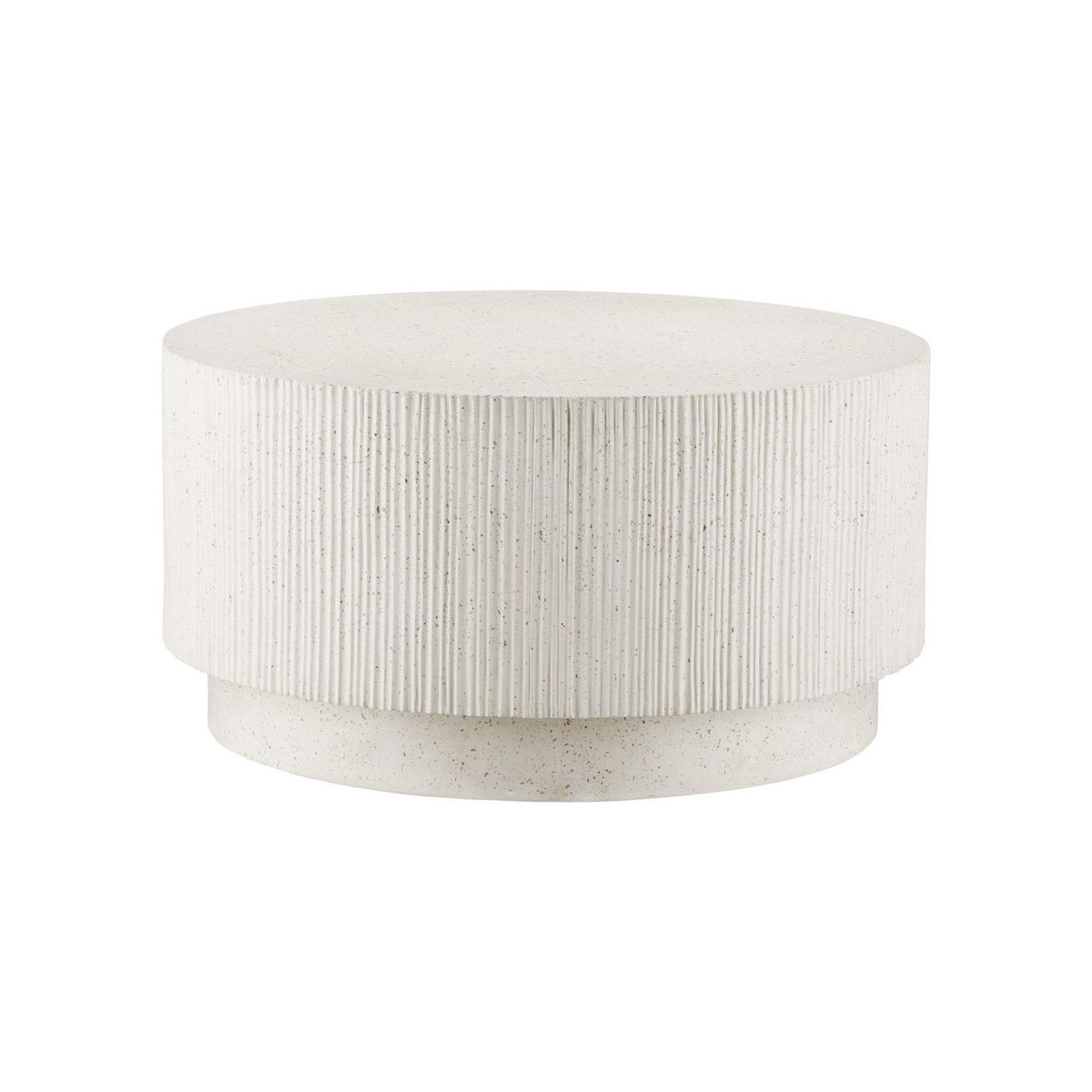 Currey and Company 2000-0053 Ridge Terrazzo Cocktail Table in Ivory Terrazzo