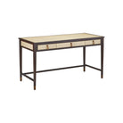 Currey and Company 3000-0344 Evie Writing Desk in Ivory/Dark Walnut/Brass