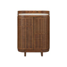 Currey and Company 3000-0346 Virtuosity Bar Cabinet in Brushed Driftwood/Natural/Brass