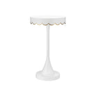 Currey and Company 4000-0258 Enid Accent Table in White/Gold