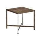 Currey and Company 4000-0275 Ampleur Side Table in Rustic Bronze/Natural