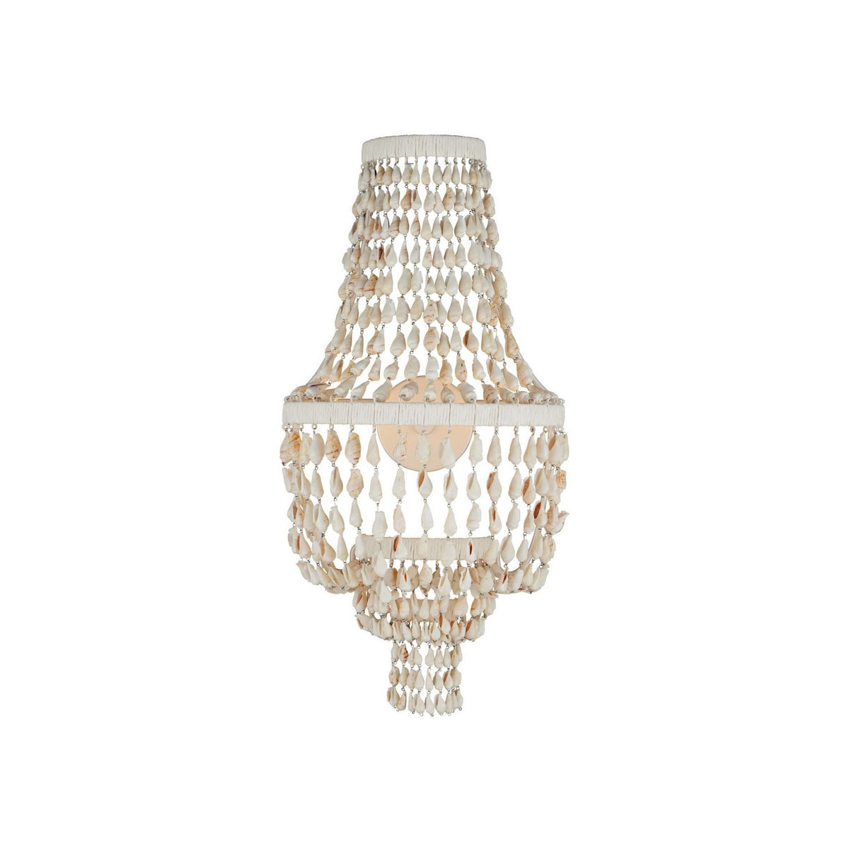Currey and Company 5000-0306 Cybele Wall Sconce in Natural/Pearlized White/White