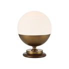 Currey and Company 6000-1103 Orbis Table Lamp in Textured Antique Brass/Milk/Natural