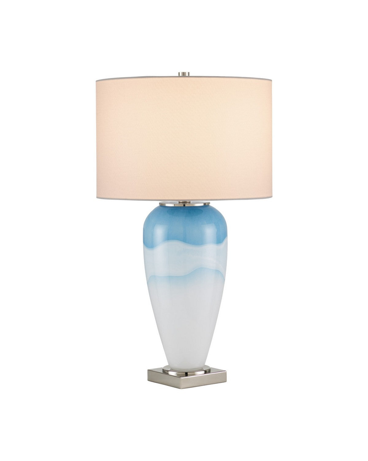 Currey and Company 6000-1122 Heaven Table Lamp in Cloudy Blue/Nickel