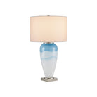 Currey and Company 6000-1122 Heaven Table Lamp in Cloudy Blue/Nickel
