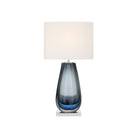 Currey and Company 6700-0024 Danza Cordless Table Lamp in Blue/Clear/Polished Nickel