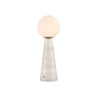 Currey and Company 6700-0027 Wayfinder Cordless Table Lamp in White/Opaque
