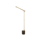 Currey and Company 8000-0185 Hanford Floor Lamp in Polished Antique Brass/Brown