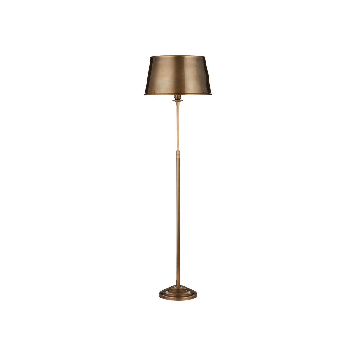 Currey and Company 8000-0191 Callum Floor Lamp in Antique Brass