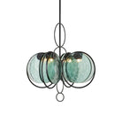 Currey and Company 9000-1442 Vesica Piscis Chandelier in Clear/Blacksmith