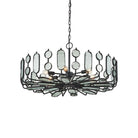 Currey and Company 9000-1445 Ettore Chandelier in Clear/Blacksmith