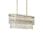 Currey and Company 9000-1454 Electra Oval Chandelier in Clear/Antique Brass