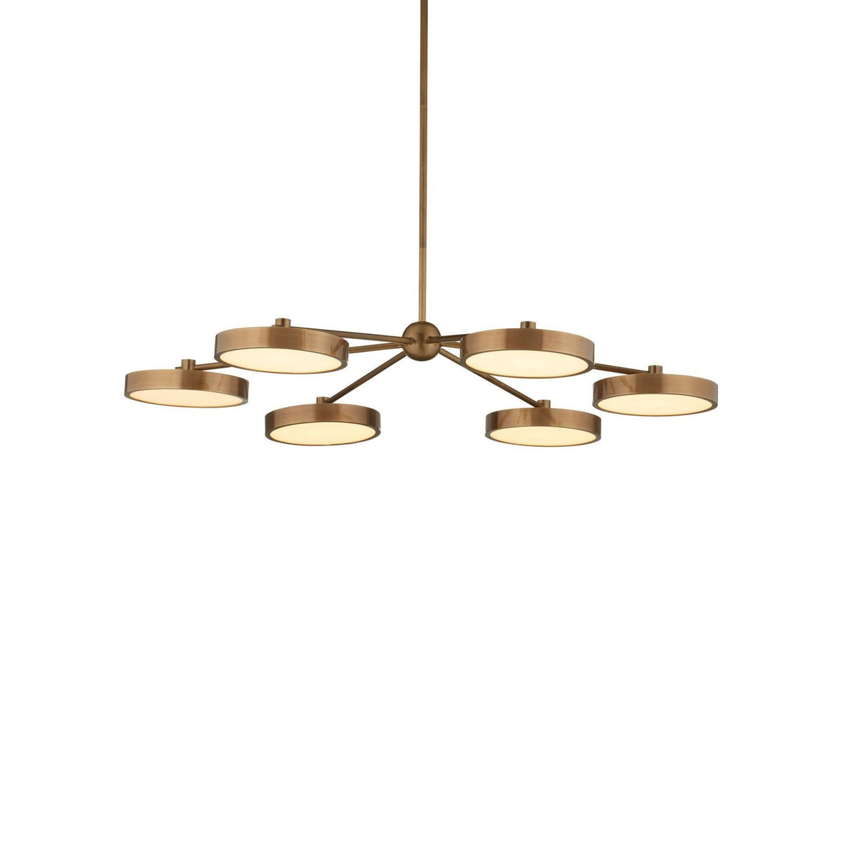 Currey and Company 9000-1476 Merrick Chandelier in Polished Antique Brass/White