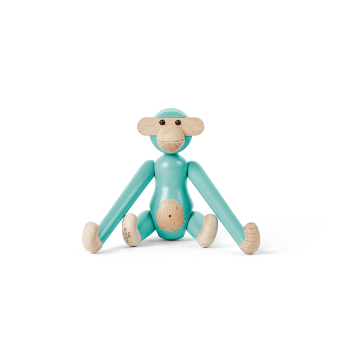 Kay Bojesen 39801 Monkey Wooden Figurine in Turquoise