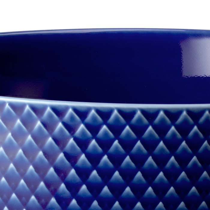 Lyngby Porcelæn 201915 Rhombe Color Serving Bowl in Dark Blue