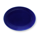 Lyngby Porcelæn 201953 Rhombe Color Oval Serving Dish in Dark Blue