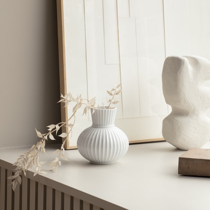 Lyngby Porcelæn 201556 Tura Vase in White