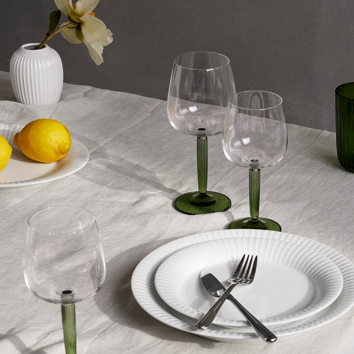 Kähler 693074 Hammershøi Wine Glass in Green