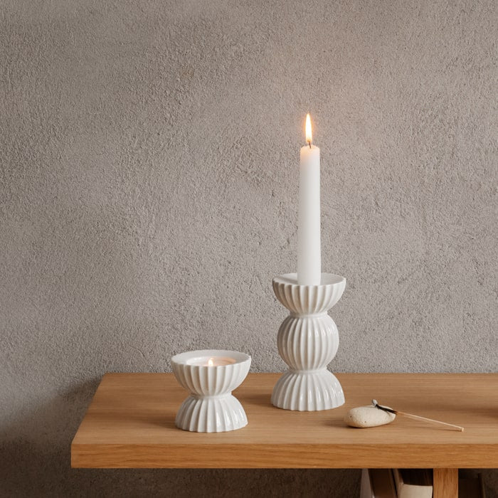 Lyngby Porcelæn 201465 Tura Candle Holder in White