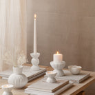 Lyngby Porcelæn 201464 Tura Candle Holder in White