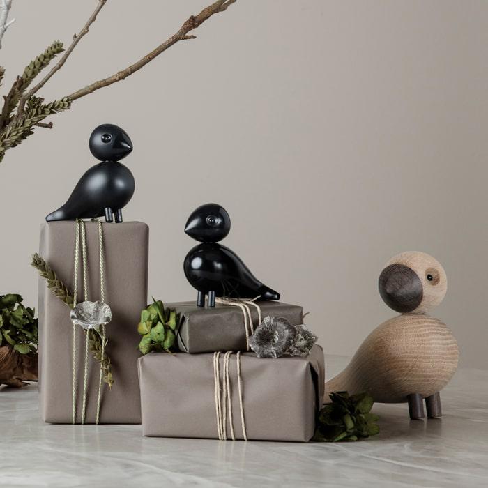 Kay Bojesen 39240 Lovebirds Wooden Figurine in Black