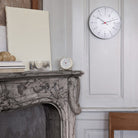 Arne Jacobsen Clocks 43675 Bankers Table Clock in White