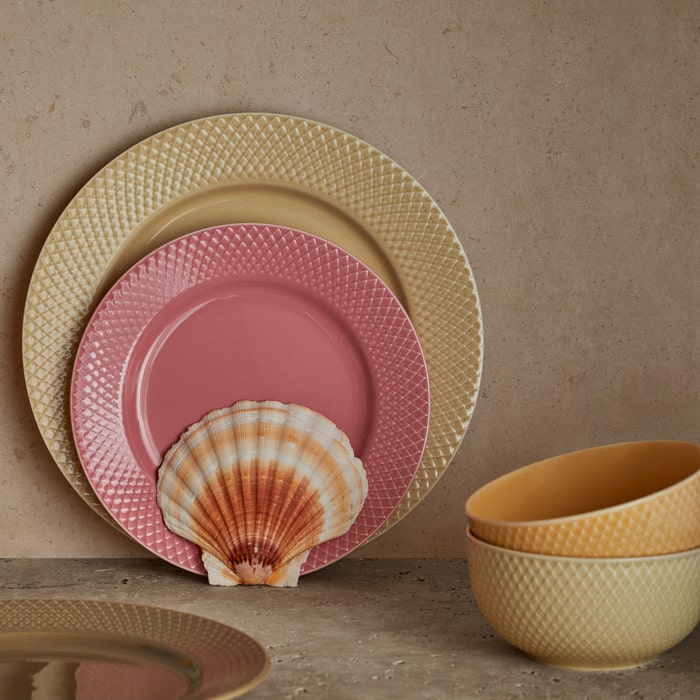 Lyngby Porcelæn 201805 Rhombe Earth Plate in Marble