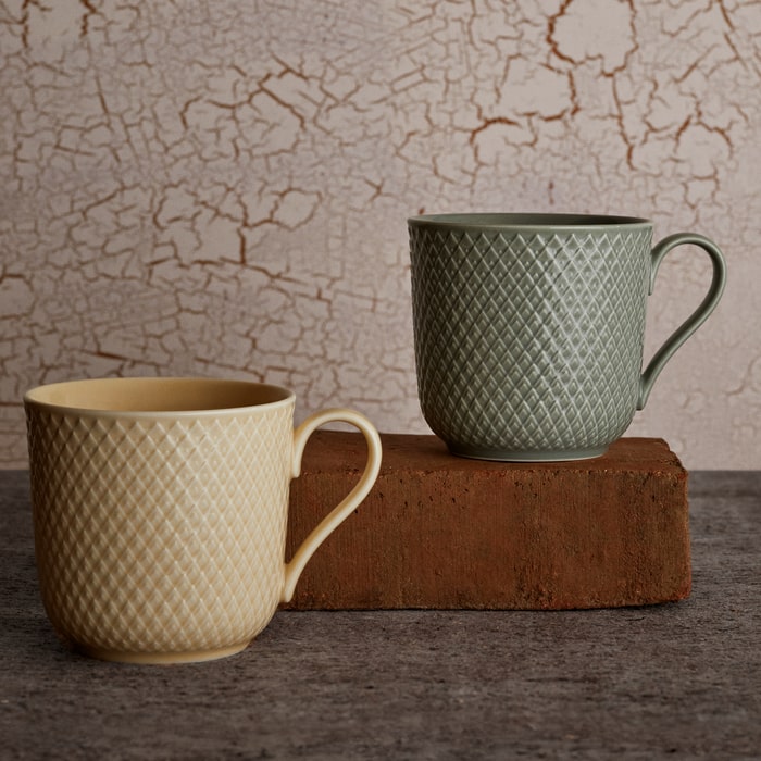 Lyngby Porcelæn 201842 Rhombe Earth Mug in Marble