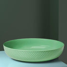 Lyngby Porcelæn 201919 Rhombe Color Serving Bowl in Green