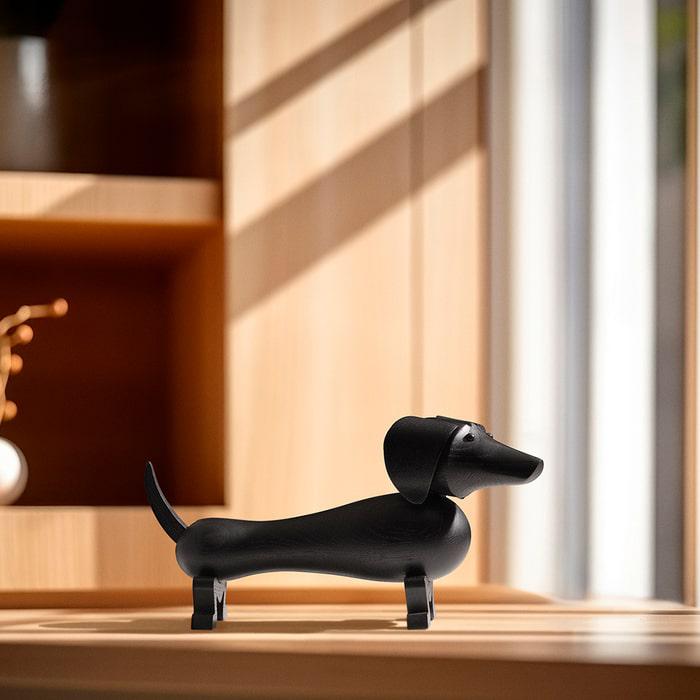 Kay Bojesen 39536 Dog Wooden Figurine in Dark Stained Oak