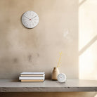 Arne Jacobsen Clocks 43630 Bankers Wall Clock in White/Black/Red
