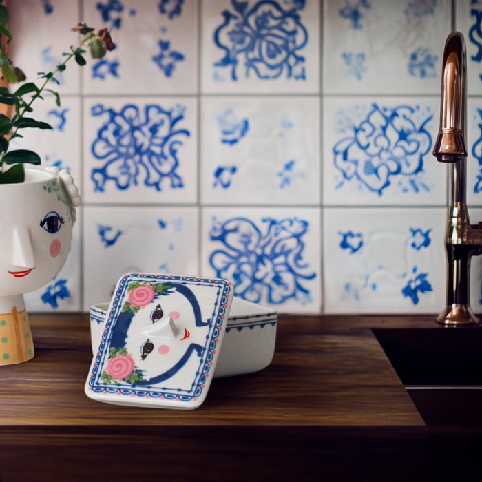 Bjørn Wiinblad 56572 Dora Butter Dish in Blue