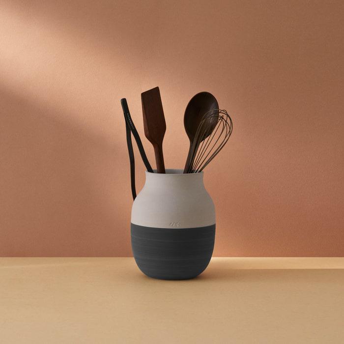 Kähler 690147 Omaggio Circulare Vase in Anthracite Grey