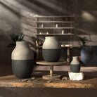 Kähler 690149 Omaggio Circulare Vase in Anthracite Grey