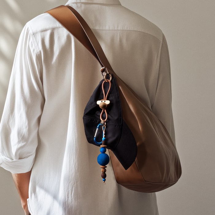 Kay Bojesen 39807 Monkey Bag Charm in Teak/Limba Gold