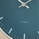 Arne Jacobsen Clocks 43487 City Hall Wall Clock in Blue
