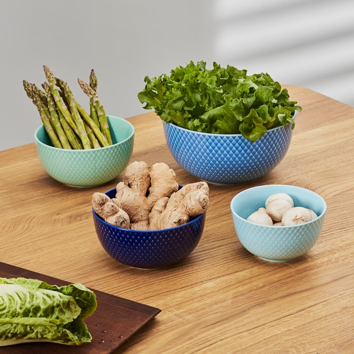 Lyngby Porcelæn 201907 Rhombe Color Bowl in Dark Blue