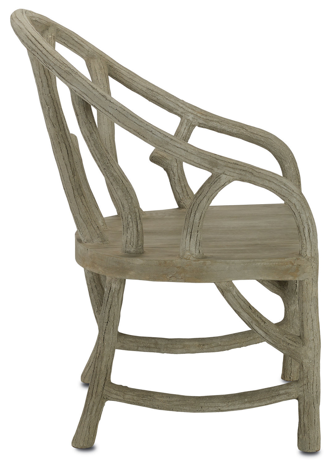 Currey and Company 2701 Arbor Chair in Portland/Faux Bois