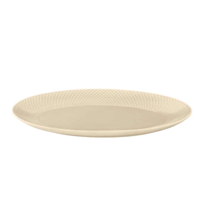 Lyngby Porcelæn 201871 Rhombe Earth Oval Serving Dish in Marble