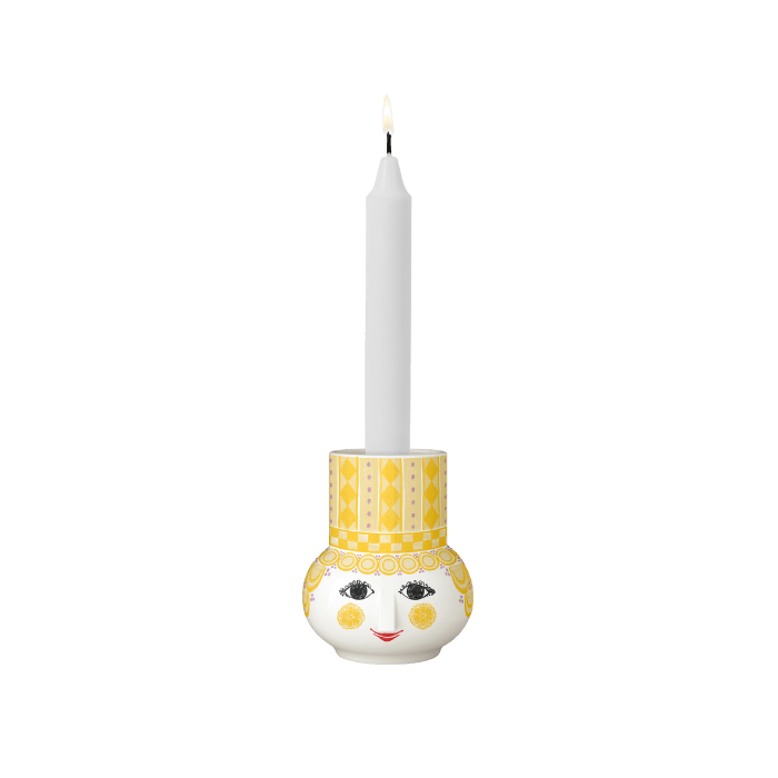 Bjørn Wiinblad 53114 Olga Candle Holder in Yellow