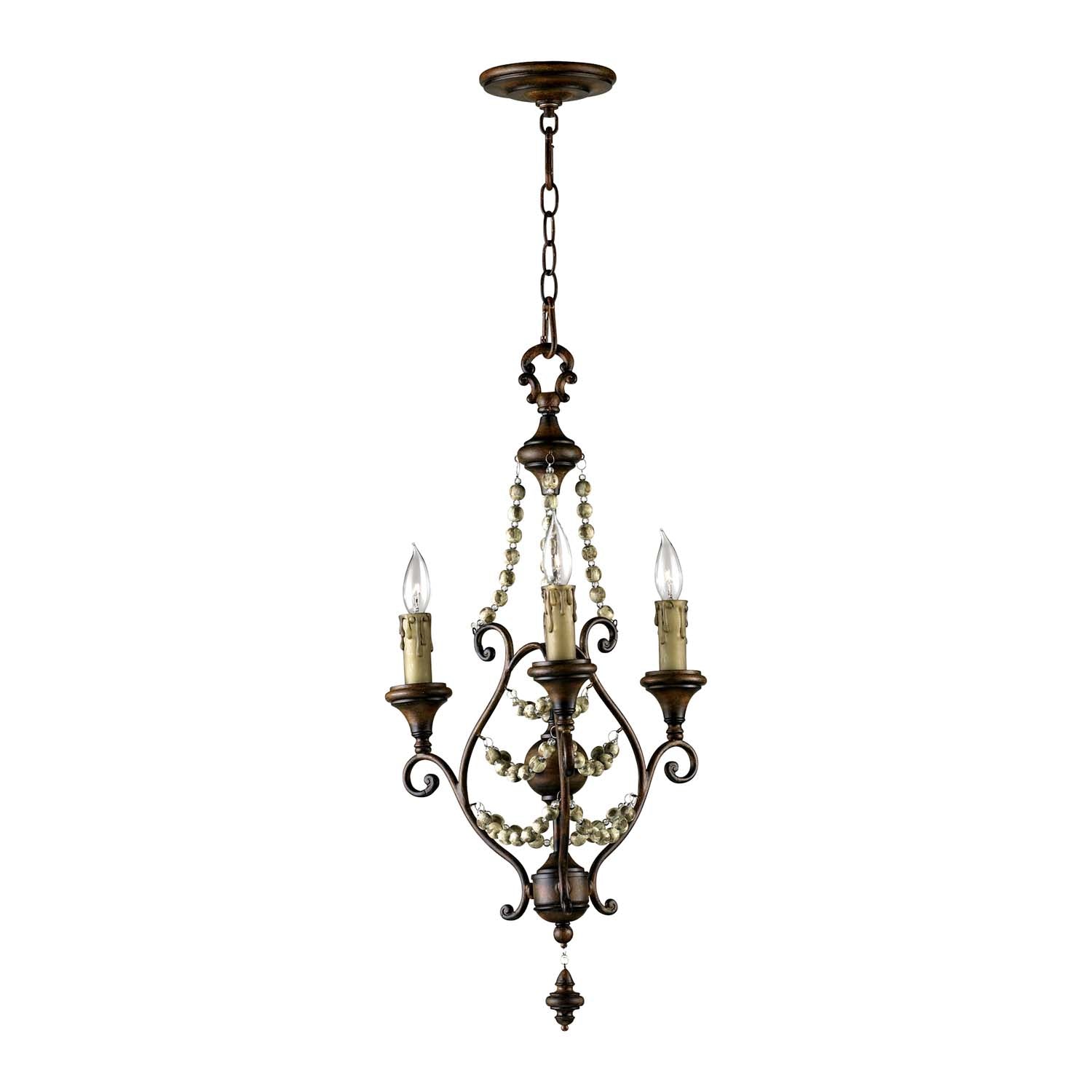 Cyan Canada - 03010 - Three Light Chandelier - Meriel - Antiqued Sienna