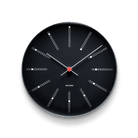 Arne Jacobsen Clocks 43636 Bankers Wall Clock in Black