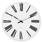 Arne Jacobsen Clocks 43652 Roman Wall Clock in White/Black
