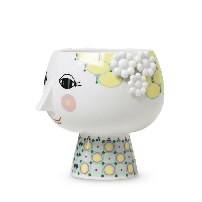 Bjørn Wiinblad 56512 Eva Flowerpot on Base in Yellow